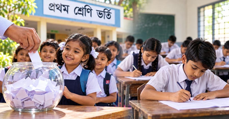 স্কুলে ভর্তিতে নতুন নিয়ম! প্রথম শ্রেণিতে লটারি, দ্বিতীয় থেকে নবমে লিখিত পরীক্ষা
