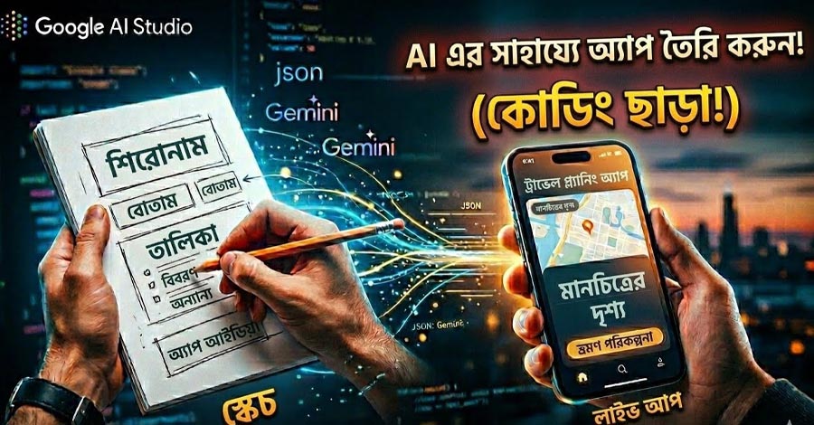 কোডিং ছাড়াই অ্যাপ তৈরি, নিজের ফোনেই চালানোর সুযোগ দিচ্ছে গুগল
