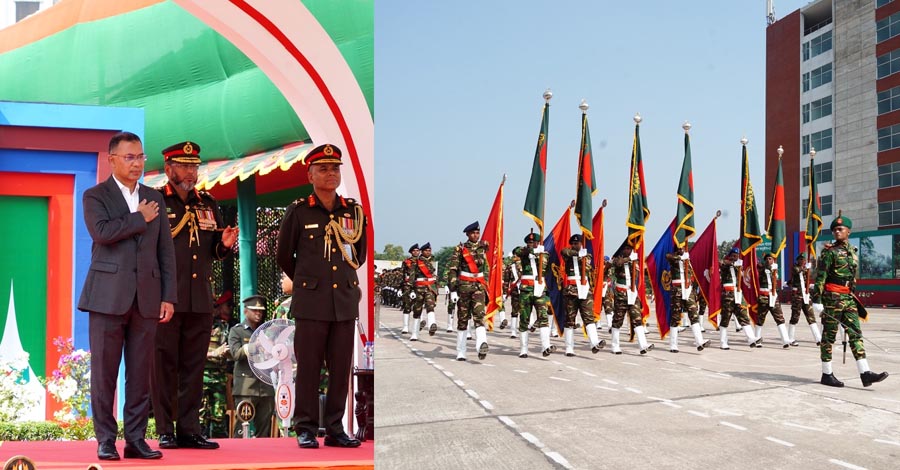 সেনাবাহিনীর ৭ ইউনিটকে জাতীয় পতাকা দিলেন প্রধানমন্ত্রী, দিলেন যে বার্তা